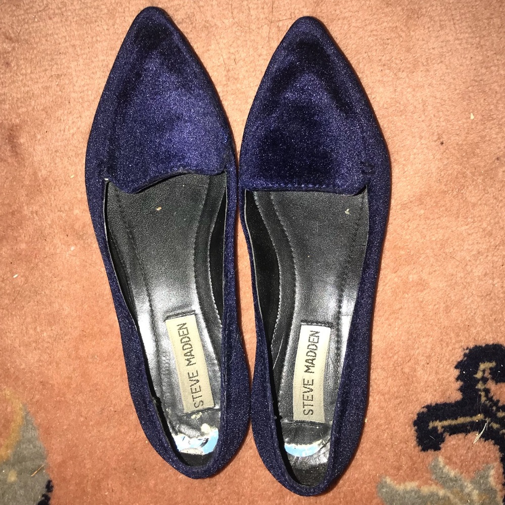 velvet steve madden pointed loafer flats size 6.5